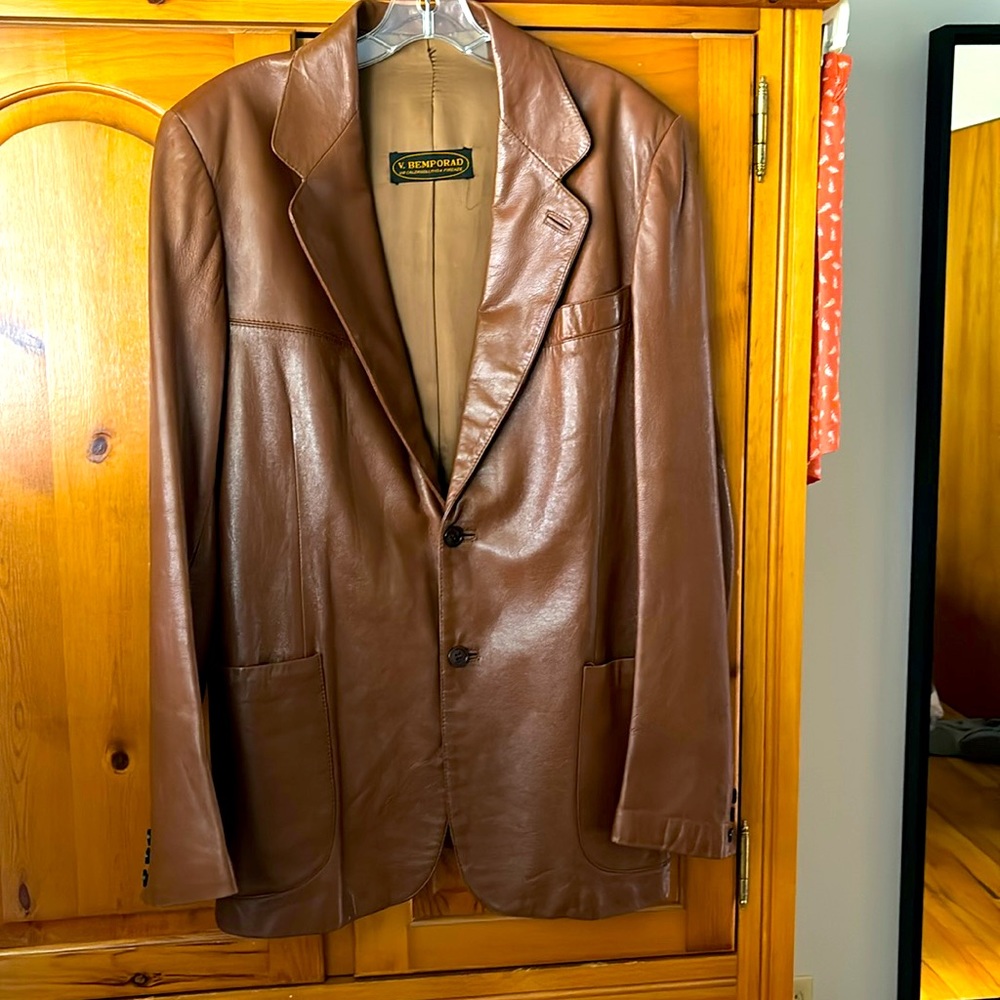 Vintage men’s Italian leather sports jacket